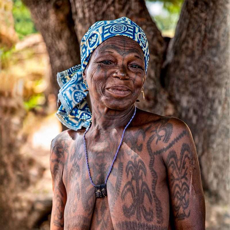 meeting with tattooed Dukkawa woman during trip to Nigeria